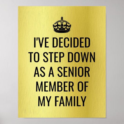 Funny Step Down as Senior Member of Family Royal Poster (Voorkant)