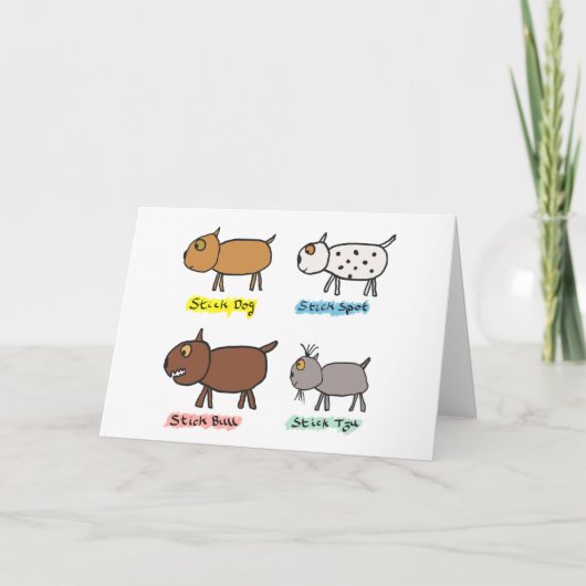 Funny Stick Dogs Kaart (Voorkant)