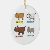 Funny Stick Dogs Keramisch Ornament (Rechts)