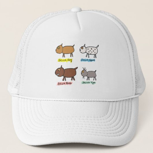 Funny Stick Dogs Trucker Pet (Voorkant)