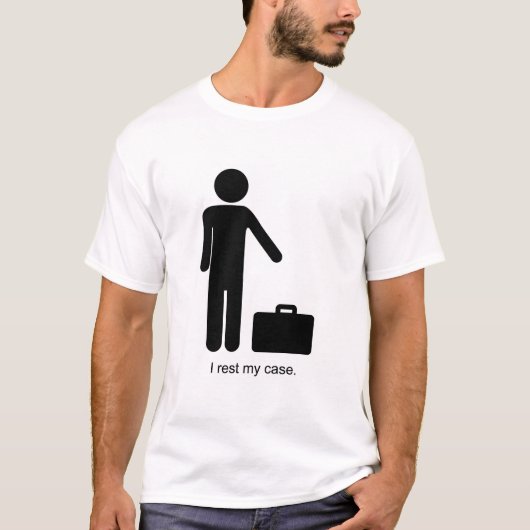Funny Stick-Figuur en Briefcase T-shirt (Voorkant)