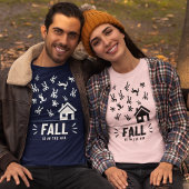 Funny Stick Figuur Herfst is in de lucht T-shirt