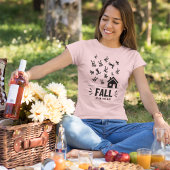 Funny Stick Figuur Mensen Herfst is in de lucht T-shirt