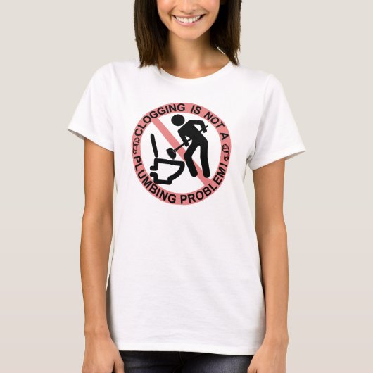 Funny Stick Figuur Plunger Clogging Dancer T-shirt (Voorkant)