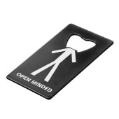 Funny Stick Man Creditkaart Flessenopener (Voorkant Gekanteld)