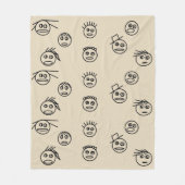 Funny Stick Man Fleece Blanket (Voorkant)