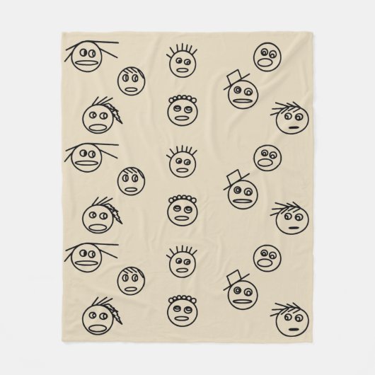 Funny Stick Man Fleece Blanket (Voorkant)