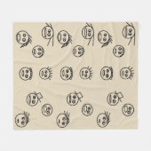 Funny Stick Man Fleece Blanket (Voorkant (Horizontaal))