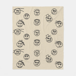 Funny Stick Man Fleece Blanket Deken