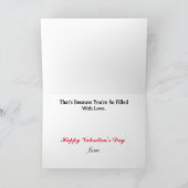 Funny Stick Man Valentijnsdag Card Kaart (Binnen)