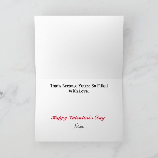 Funny Stick Man Valentijnsdag Card Kaart (Binnen)