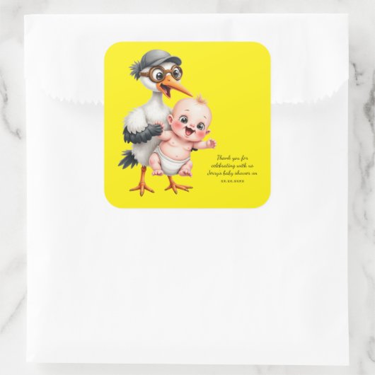 Funny sticker baby shower adjustable  (Tas)