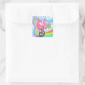 Funny Sticker Circus Acrobat Pig Cyclist (Tas)