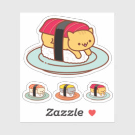 Funny Stickers - SUSHI CATS - MAGURO