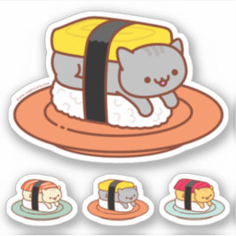 Funny Stickers - SUSHI CATS - TAMAGO