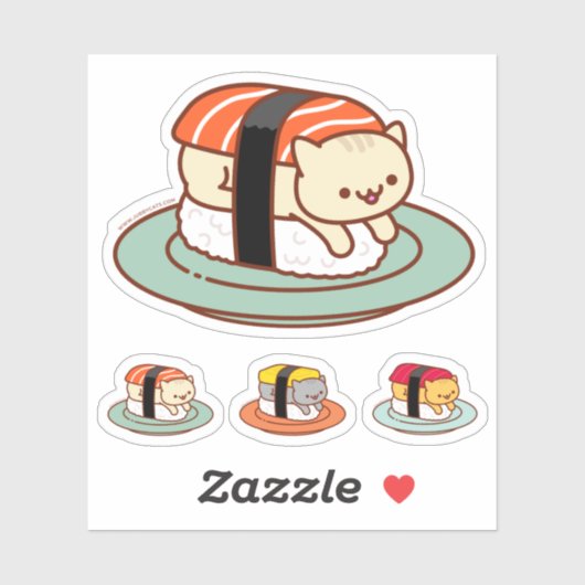 Funny Stickers - SUSHI CATS - ZALM (Vel)