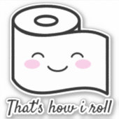 Funny stickers voor toiletpapier, vinylmeme (Voorkant)