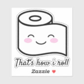 Funny stickers voor toiletpapier, vinylmeme (Vel)
