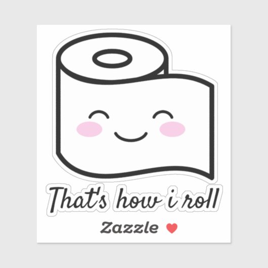Funny stickers voor toiletpapier, vinylmeme (Vel)