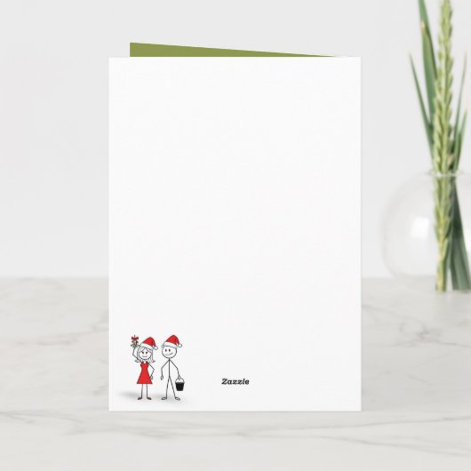 Funny stickman Christmas Kaart (Achterkant)