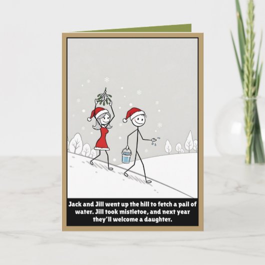 Funny stickman Christmas Kaart (Voorkant)