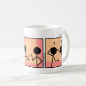 Funny Stickman Coin Toss Mok (Voorkant rechts)