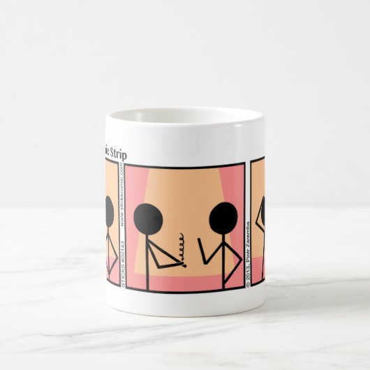 Funny Stickman Coin Toss Mok (Center)