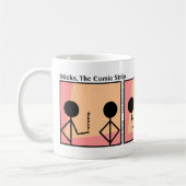 Funny Stickman Coin Toss Mok (Links)