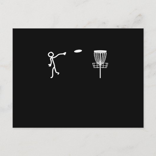 Funny Stickman Disc Golf Player Sports Lover Briefkaart (Voorkant)