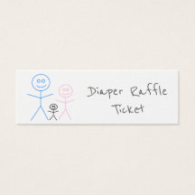 Funny Stickman Family Drager Raffle Ticket