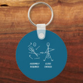 Funny Stickman Guitarist Embly Sleutelhanger (Voorkant)