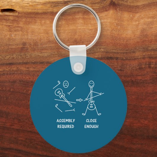 Funny Stickman Guitarist Embly  Sleutelhanger (Voorkant)