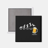 Funny Stickman Jumping Beer Days Of Week Friday Dr Magneet (Voorkant / Achterkant)