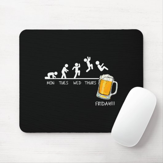 Funny Stickman Jumping Beer Days Of Week Friday Dr Muismat (Met muis)