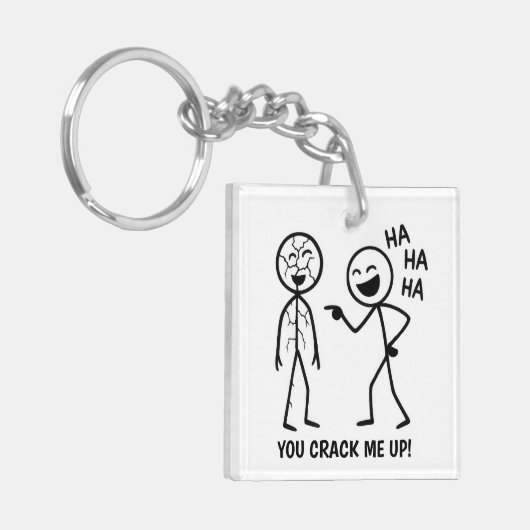 Funny Stickman Sleutelhanger (Voorkant Links)