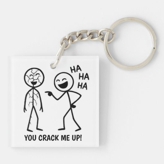 Funny Stickman Sleutelhanger (Achterkant)