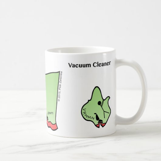 Funny Stickman Vacuum Cleaner Mok (Rechts)