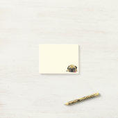 Funny Sticky Notes met Pug Dog (Op bureau)