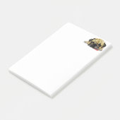 Funny Sticky Notes met Pug Dog (Schuin)
