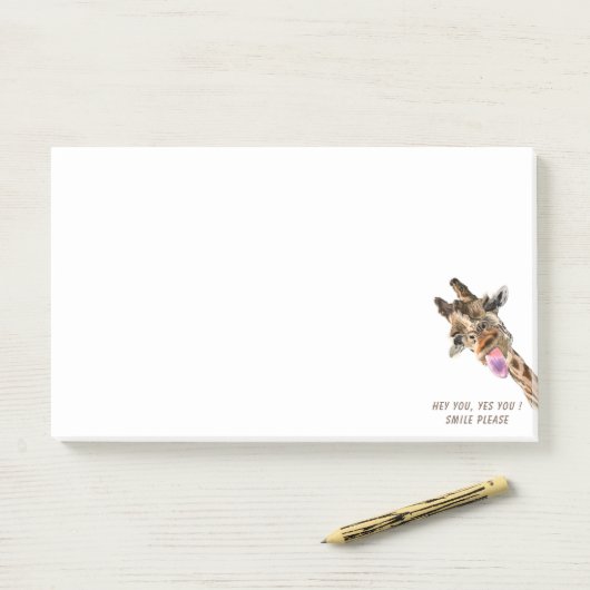 Funny Sticky Notes Speelse Giraffe - Aangepaste te (Op bureau)