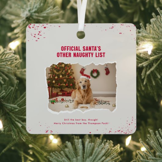 Funny Still The Best Boy Dog Photo Christmas Metalen Ornament (Insitu)