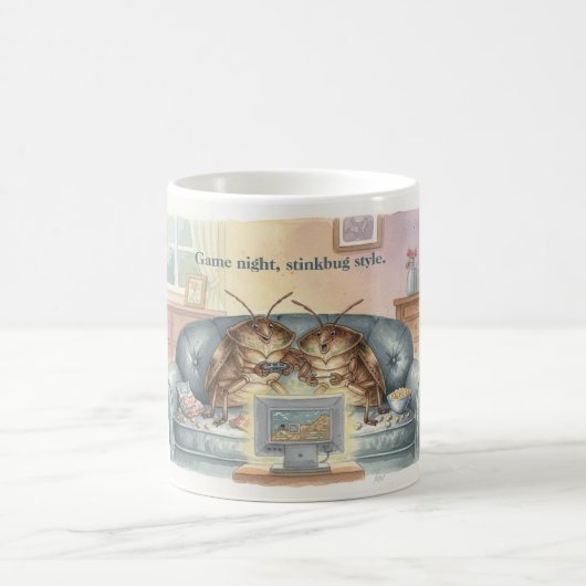 Funny Stinkbug Gardening Quirky Gift Nature Koffiemok (Center)