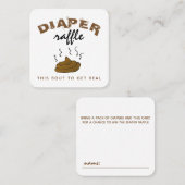 Funny Stinky Poop Diaper Raffle Invitation inserts Vierkante Visitekaartje (Voorkant / Achterkant)