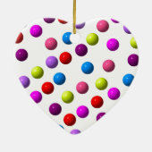 Funny Stippen Keramisch Ornament (Achterkant)