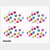 Funny Stippen Ovale Sticker (Vel)