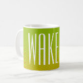 Funny Stippen Pattern green oranje + jouw tekst Koffiemok (Voorkant links)