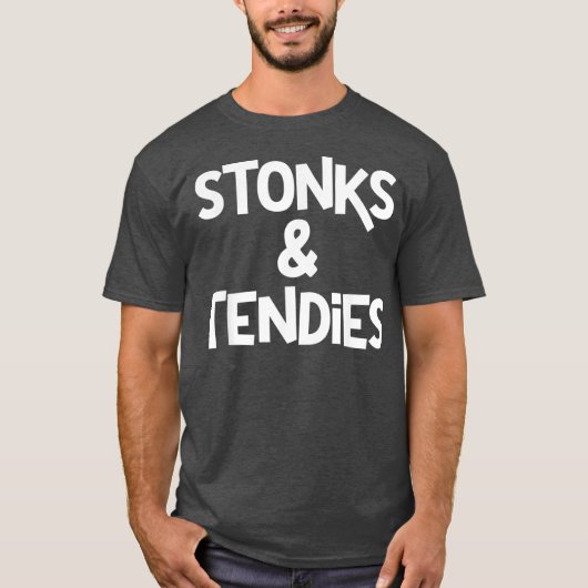 Funny Stock Market Gift Trader Gag Stonks en T-shirt (Voorkant)