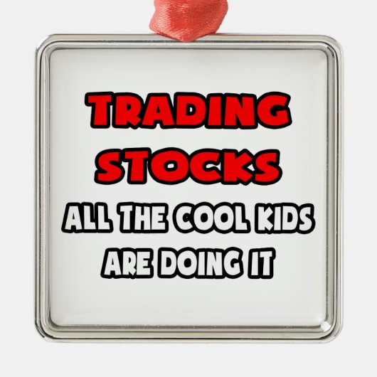 Funny Stock Trader Shirten en geschenken Metalen Ornament (Voorkant)