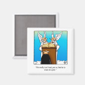 Funny Stocking Stuffer Heavenly Humor Magnet (Voorkant / Achterkant)