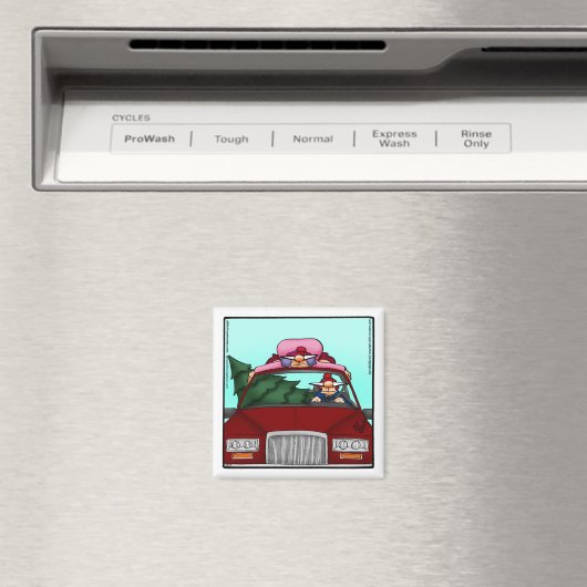 Funny Stocking Stuffer-kerstHumor Magnet (Insitu (Vaatwasser))